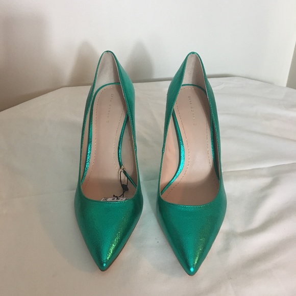 zara shoes green